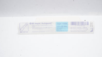 BD 381423 Insyte Autoguard Shielded IV Cath. 22Ga x 1.00 inch x 35 ml/min (x)